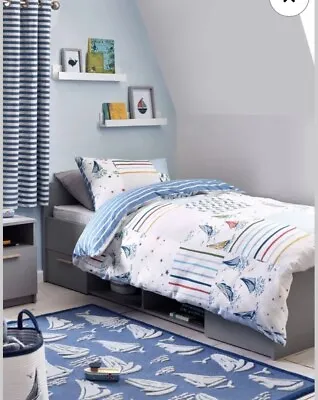 Laura Ashley 'ahoy' Kids Toddler Duvet Cover And Pillowcase BNWT RRP £36 • £22