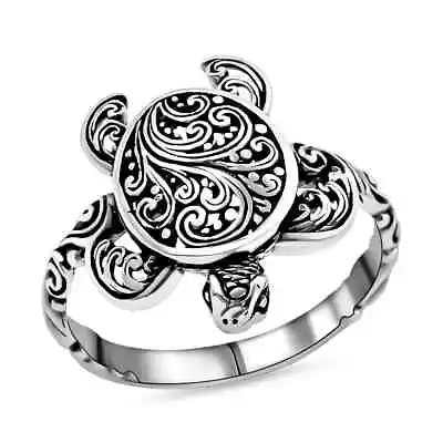 BALI LEGACY 925 Sterling Silver Turtle Ring For Women Birthday Gifts • $32.99