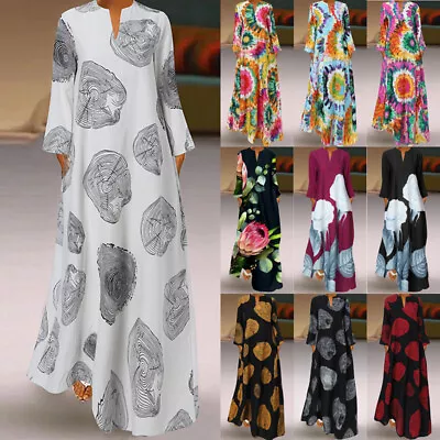 £15.99 • Buy UK Women Vintage Floral Printed Long Maxi Dress Cocktail Party Prom Dresses 8-24
