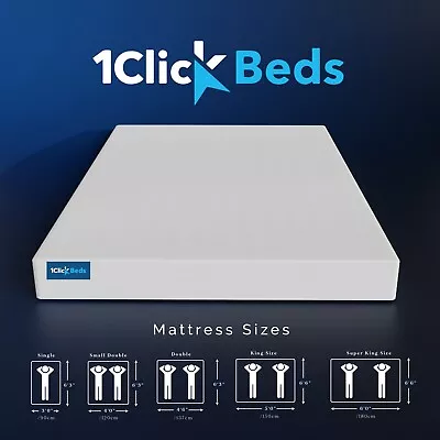 Reflex Foam Mattress Single Double King 3ft 4ft6 5ft  | 4  5  6  8  10  12  • £79.99