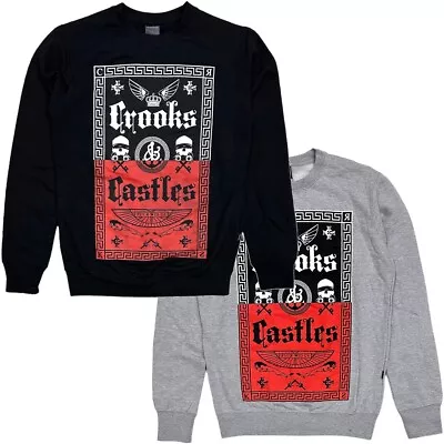 Crooks & Castles Men's Box Logo Fleece Crewneck Sweatshirt • $34.50