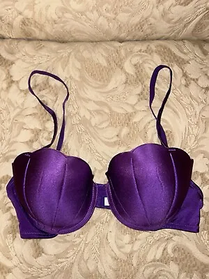 Purple Mermaid Shell Bra NWOT Medium • $28