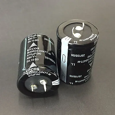 2pcs 470uF 450V EPCOS B43504 35x50mm Long Life 450V470uF Capacitor • $11.24