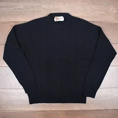 $37.99 • Buy Vintage Neil Norman Men's Cashmere Sweater - S Black Sweatshirt Long Sleeve