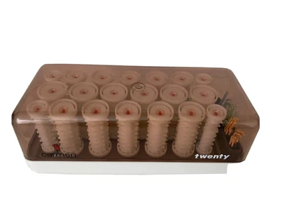 £34.99 • Buy Vintage CARMEN Heated Rollers TWENTY And All Pins 3 Sizes Made In DENMARK TESTED