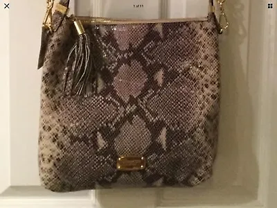 ⚡️** Michael Kors  ⚡️bedford Handbag  Python Snake Embossed Leather  Nwt $278 • $178
