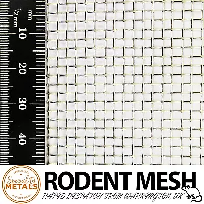 2mm Stainless Wire Mesh Rolls | Rat Mouse Rodent Mesh | Small Gap Sheet Cuts • £9.89