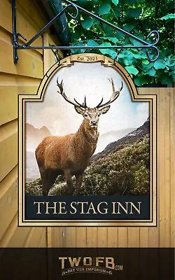 £126 • Buy Stag Inn Personalised Pub Sign For Home Bars, Pubs, And Man Caves