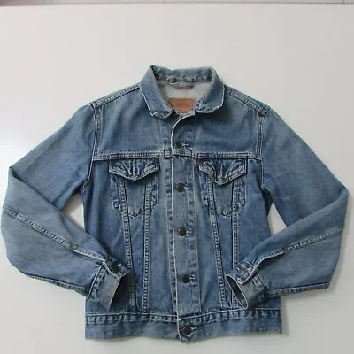 Vintage 90's Levi's 70590 Denim Jacket Girls / Womens Size Large Blue Button • $64.95