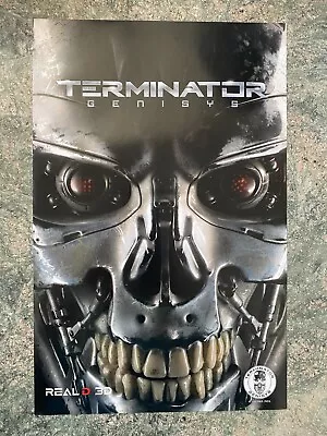 TERMINATOR GENISYS 11x17 Original Movie Theater Mini Poster Real 3-D Promo Skull • $15