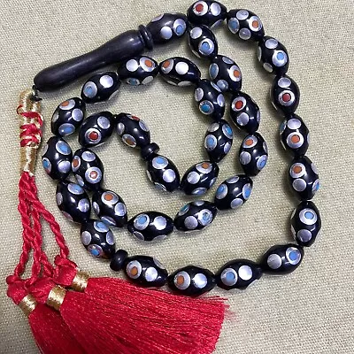 ARABIAN 33 Prayer Beads Black Kuka Worry Beads Rosary Komboloi Masbaha Tasbih • $85