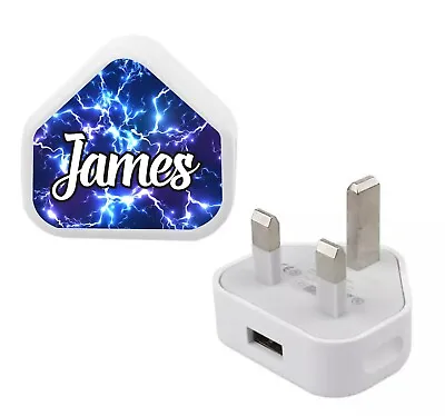 Personalised Label Only Name Sticker For Apple IPad IPhone Charger Plug UK Ap5 • £2.95