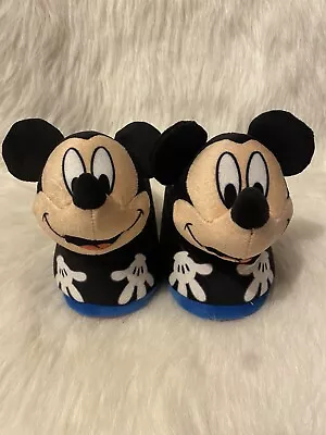 Disney Junior Mickey Mouse Slippers Boys Size 11-12 Slip On Shoes NEW • £12.06