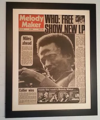 MILES DAVIS*Miles Ahead*1971*ORIGINAL*COVER*POSTER*AD*FRAMED*FAST WORLD SHIP • £79.95