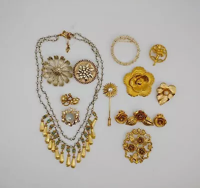 Rachel Reinhardt BSK Gerry's Germany Sarah Brooches Necklace Vintage Jewelry Lot • $75.38