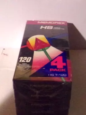 Memorex HS Video Cassette 120 High Standard Tape VHS Tape Lot Of 4 New(sealed) • $9.99