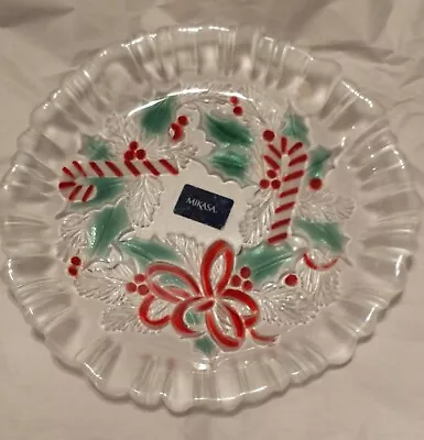 Mikasa Celebrations 9” Festive Wreath Sweet Dish Christmas Candy Cookies Serving • $9.69