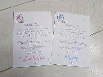 £1 • Buy Personalised Thank You For Being My Godmother Godfather Godparents Gift Card Env