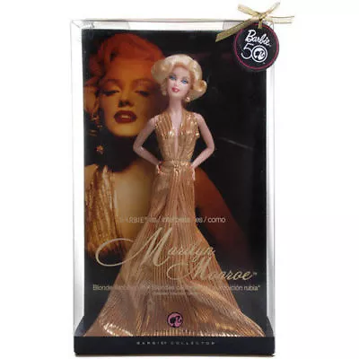 BARBIE As MARILYN MONROE Gold Lame Dress Blonde Ambition NEW 50th Collector Doll • $187.99