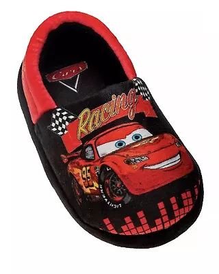 Disney Pixar Cars 3 Black/Red Lightning McQueen Toddler Slippers Size 5-6 • $22.31