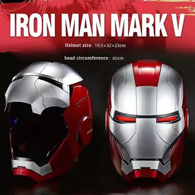 NEW Iron Man MK5 Helmet 1:1 English Voice-controlled Wearable Mask Kid Gift • $313.50