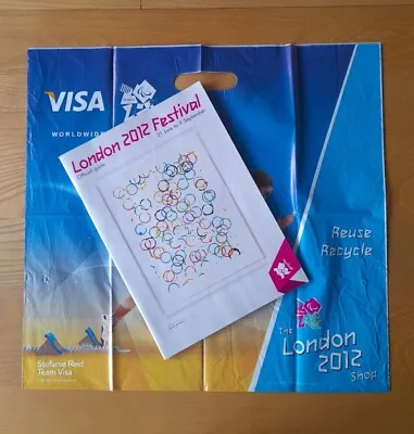 London 2012 Olympics Festival Official Guide & Plastic Bag • £3