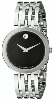 Movado 0607051 Esperanza Matte Black Museum Dial Ladies Watch • $349.99