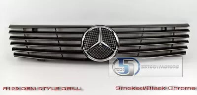 Grille For Mercedes R129 SL320 SL500 Grille Grille 90 02 Smoke Chrome 6 Fins NEW • $189.99