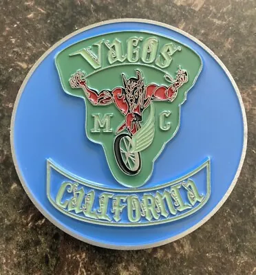 $15 • Buy Vagos MC California 1%er OMG Challenge Coin