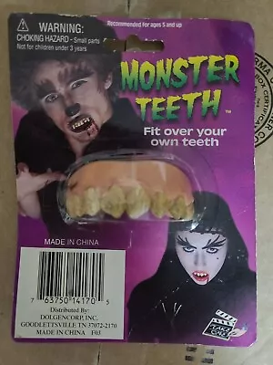 Vintage Halloween Monster Teeth New In Box • $14