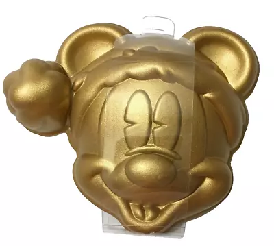 Disney Store Santa Mickey Mouse Gold Gelatin Mold Holiday Christmas Aluminum NEW • $29.99