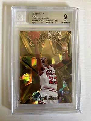 1997 Ultra Gold Stars Michael Jordan #1 BGS 9 Mint Bulls Rare Insert • $30000