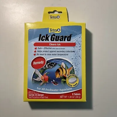 Tetra Ick Guard 8 Fizz Tablets Treats Up To 80 Gallon Freshwater Aquarium New  • $10.38