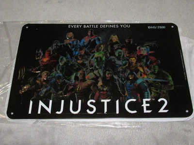 $10 • Buy Injustice 2 Video Game Wall Plaque/Tin Sign - 10,443 Of 21500 - Unused!