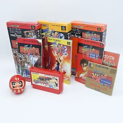 Lot 4 Super Famicom SNES Final Fight 1 2 Guy W/CD NES Mighty Final Fight  Japan • $280