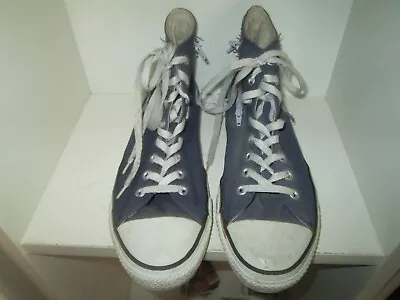 CHUCK TAYLOR CONVERSE ALL-STAR HI-TOPS BLUE 4-Zipper Rare Vintage Shoe Size 10 • $29.99