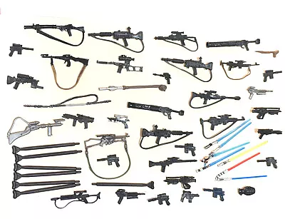 Vintage Star Wars Weapons Figures Lot Kenner Hasbro • $28