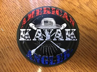 $3.95 • Buy American Kayak Angler Fishing Decal Sticker 4  Round
