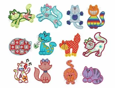 Sweet And Silly Animals Appliqued Machine Embroidered Quilt Blocks 5x7 Choice  • $8