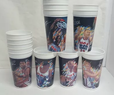 Vintage 1992 TEAM USA Dream Team McDonald's 14 Cups Lot Jordan Bird Johnson 6/10 • $40.17