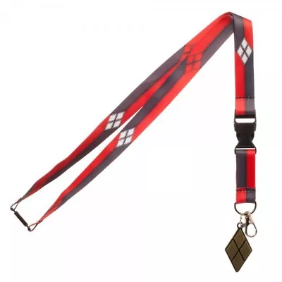 $2.75 • Buy Harley Quinn Batman Texture Suit Up Dc Comics ID Badge Holder Keychain Lanyard