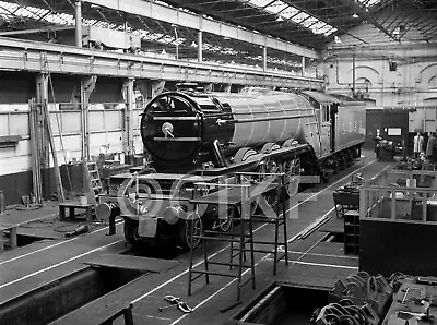 Railway Photograph 6x4   'Flying Scotsman'  Darlington Works  1965. • £2.95