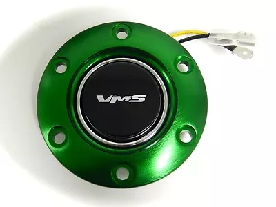Vms Racing Green Steering Wheel Ring & Horn Button Bk C • $24.95