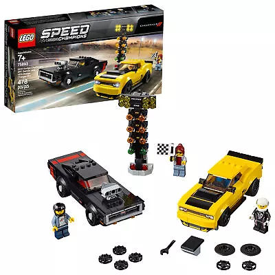 LEGO 75893 Speed Champions 2018 Dodge Challenger SRT Demon 1970 Dodge Charger • £66.48