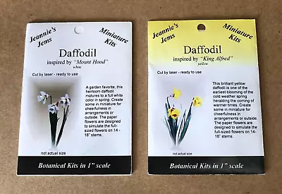 Dollhouse Miniature.  Laser Cut Flower Kits.  Daffodils.  Lot Of 2 Packages. • $19.95