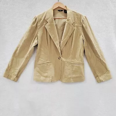 Mossimo Women's Large Tan Corduroy Single Breast Blazer Jacket • $22.77