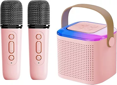 Microfonos Inalambricos Y Bocina Bluetooth Para Karaoke Grabacion De Voz Niñas • $35.99