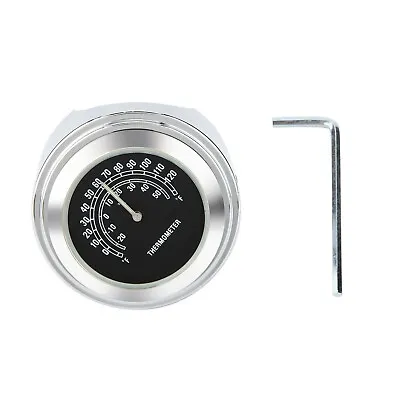 Aluminium Motorcycle Front Chrome Handlebar Mount Thermometer For Most Models • $6.55