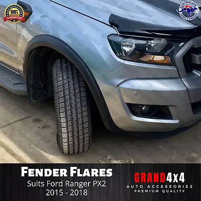 Slim Fender Flares Matte Black For Ford Ranger PX2 2015 2016 2017 2018 Guard • $239