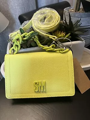 New Steve Madden Pouch Wallet Wristlet Cyber Lime Green Crossbody Bag • $37.44